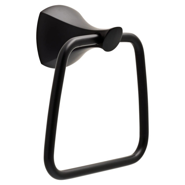 Liberty Hardware Sandover Towel | Ring Matte Black | SAN46FB