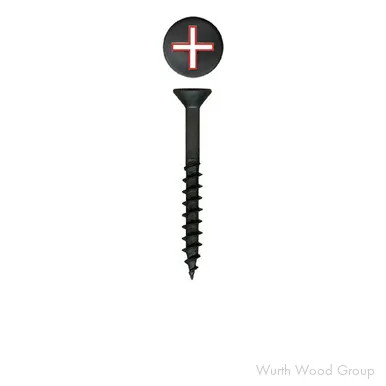 Flat Head #2 Phillips Drive Coarse Thread size: #8 x 3” box qty: 2000 color: black | WW38430