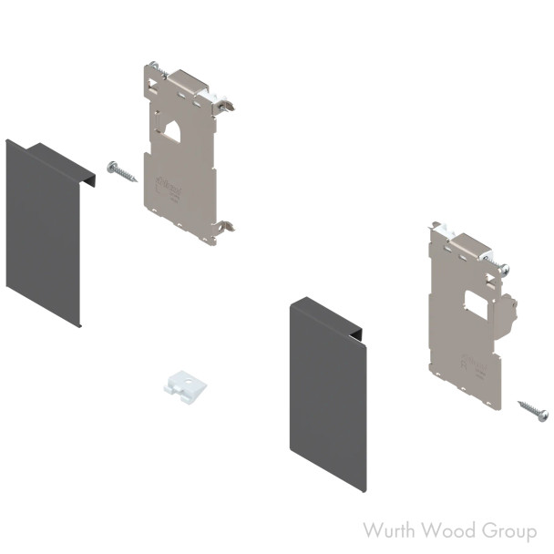 Legrabox Interior Front Fixing Bracket for M-Height 3-9/16", Orion Gray | ZI70MS0