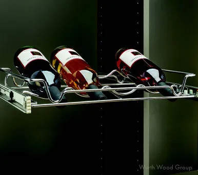 Sidelines 5WBR Series Chrome Stemware Rack 14"D x 18"W x 2-3/8"H, - 5WBR-18CR-1 | 5WBR18CR1