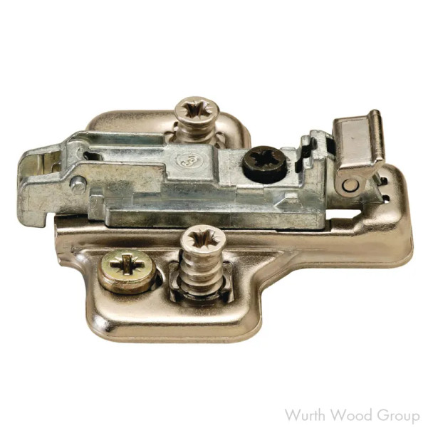 Salice Domi 2-Cam Adjustable Wing Mounting Plate, Nickel-Plated, Screw-On, 3mm | BARGL39F16