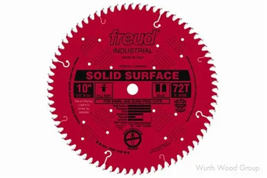 Freud LU95 Solid Surface Saw Blades, 10" X 60 ATB X 5/8", Diameter: 10'' | FRLU95R010