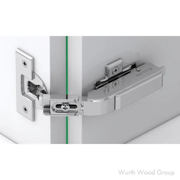 Grass Tiomos Self-Close Overlay Face-Frame;Frameless Pie Cut Corner Hinge Nickel, 65° Screw-On - F045138517228 | GRF045138517228
