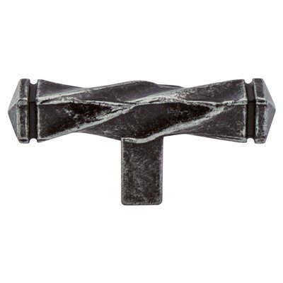 Berenson Rhapsody Knobs | Weathered Iron, Letter: A, 2 1/2''L x 1/2"W x 1 1/8"H | H30471LWI