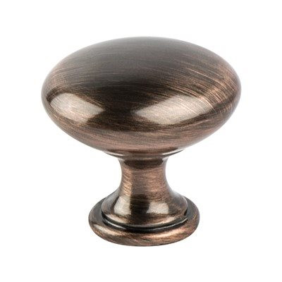 Berenson Euro Moderno Knobs | Brushed Antique Copper, Height: 1 3/16'', 1 1/8" | H97221BAC