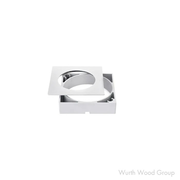 OptiPockit Square Surface Mount Ring, White | LOPACTKSWH
