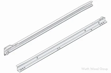 PRO50 Epoxy Coated Euro Drawer Slides | PRO5022