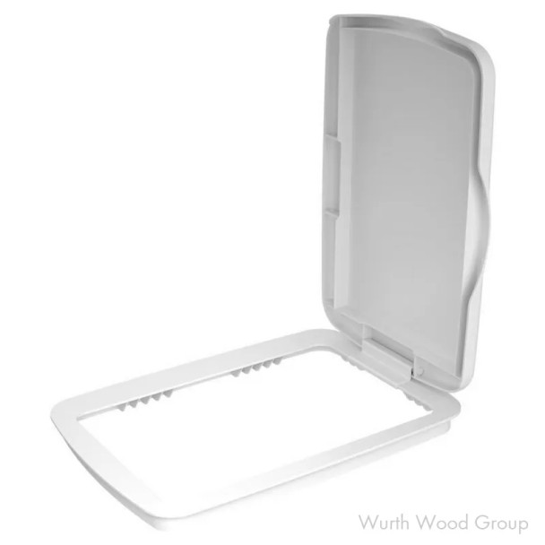 Rev-A-Shelf RV Series 32 quart White Trash Bins Lids, 11-1/4"W x 2-1/4"H x 15-1/4"D - RV-32-LID-1 | RV32LID1