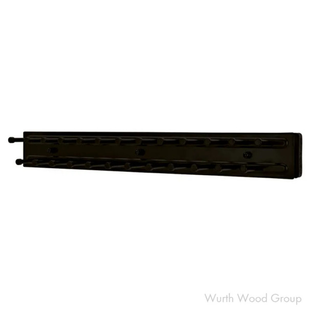 Rev-A-Shelf Matte Black 2-1/2"W x 12"D Side Mount Tie Rack, Steel - TRC-12MB | TRC12MB