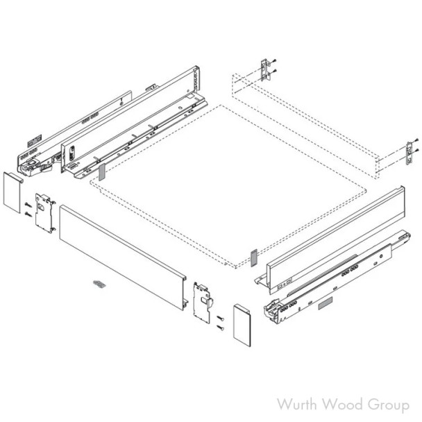 Legrabox Front Panel for Interior Drawers, Orion Gray, 41-1/16, 0 | ZV71043C01G