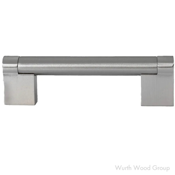 Wurth Rectangular Series 3-3/4" Center to Center Zamak/Stainless steel Pull Satin Nickel, WR01000029, 1 PACK | WR01000029