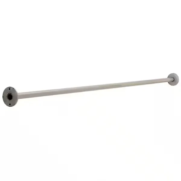 1" x 5' Shower Rod with Step Style Flange, Satin Nickel | 1855SN