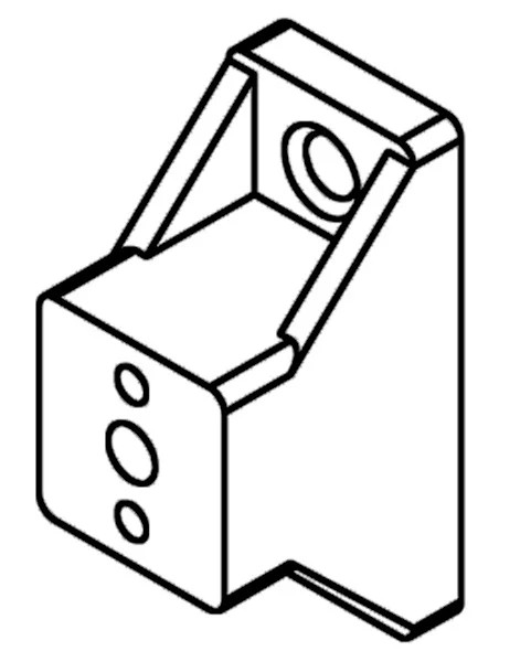 Drawer Slide Spacers Heavy-Duty Nylon Brackets, Rectangular 1", White | 3602WH52