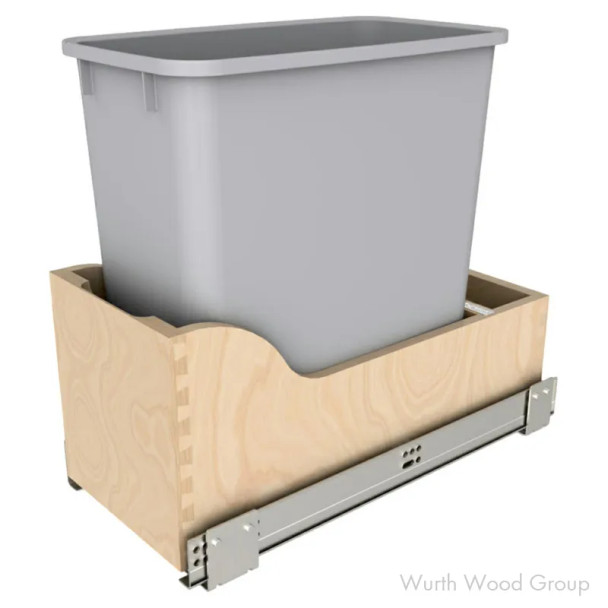 Sngl Compo+Container Wood Btm Mntpullout 35QT GREEN | 4WCSCCKGR1