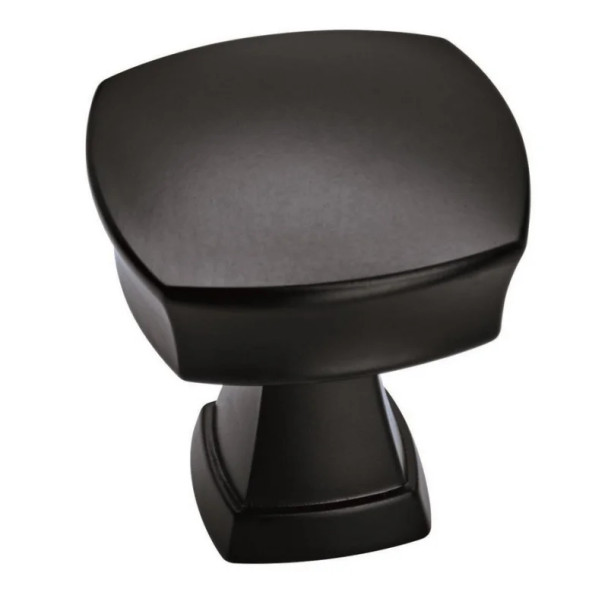 Amerock Stature Series Flat Black 1-1/4 in (32 mm) Diameter Knob, - BP11287FB | BP11287FB