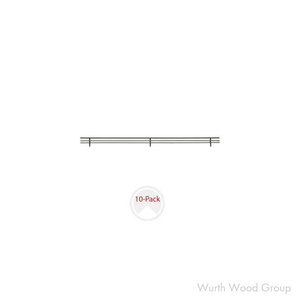 Wire Shoe Rail Satin Nickel 10/Box 36" | CSRSL36SN10