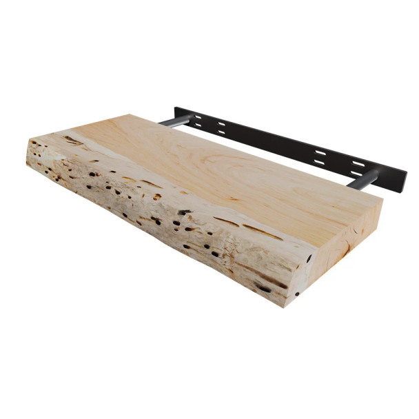 Live Edge Floating Shelf Hickory 912x24x2.25 | FB09100 - Overview