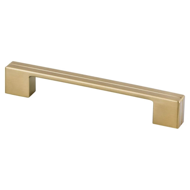 Berenson Skyline Series 6-5/16" (160 mm) Center to Center Modern Brushed Gold Pull, - 9977-1MDB-P | H99771MDBP