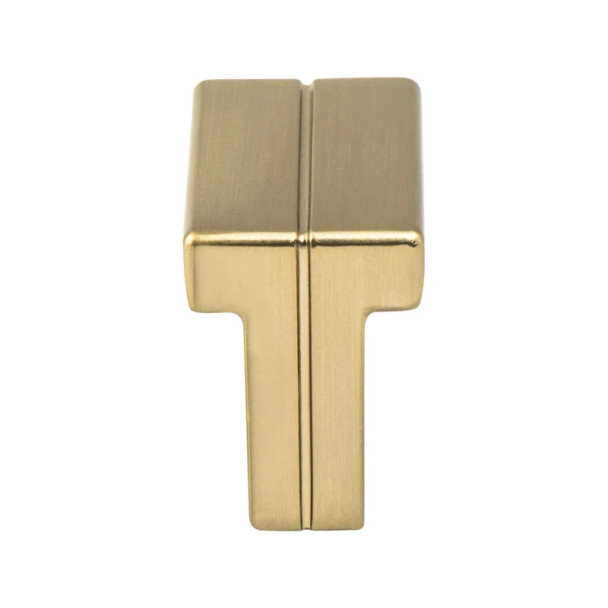 Berenson Skyline Series Modern Brushed Gold 1-3/8" (35 mm) L x 3/4" (19 mm) W Knob, - 9995-1MDB-P | H99951MDBP