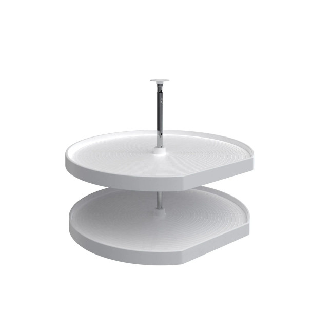 32" LD Polymer Dshape Whi 2 Tray Set W/H | LD226232111