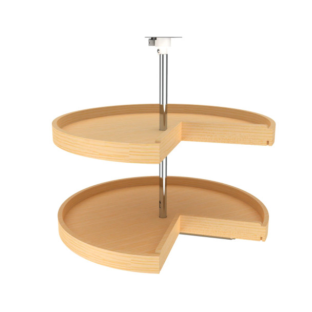 28" LD Banded Wood Pie Cut 2 Tray Set W/ | LD4BW942281