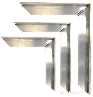 Pro Alum Counter Support Bracket Black | 18" X 18" | PROAL1818BL