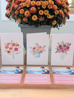 Floral Watercolor Print Cards - 3 Pack