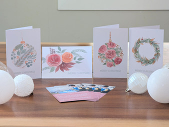 Christmas Watercolor Print Cards - Set of 4