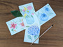 Hand Painted Floral Watercolor Postcards - 4 Pack (9)