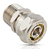 Adaptador de latón niquelado tipo macho 20 x 1/2” NPTM