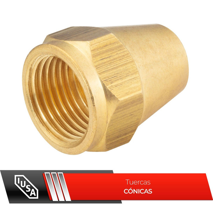 Tuerca cónica 1/4” para conexiones de gas