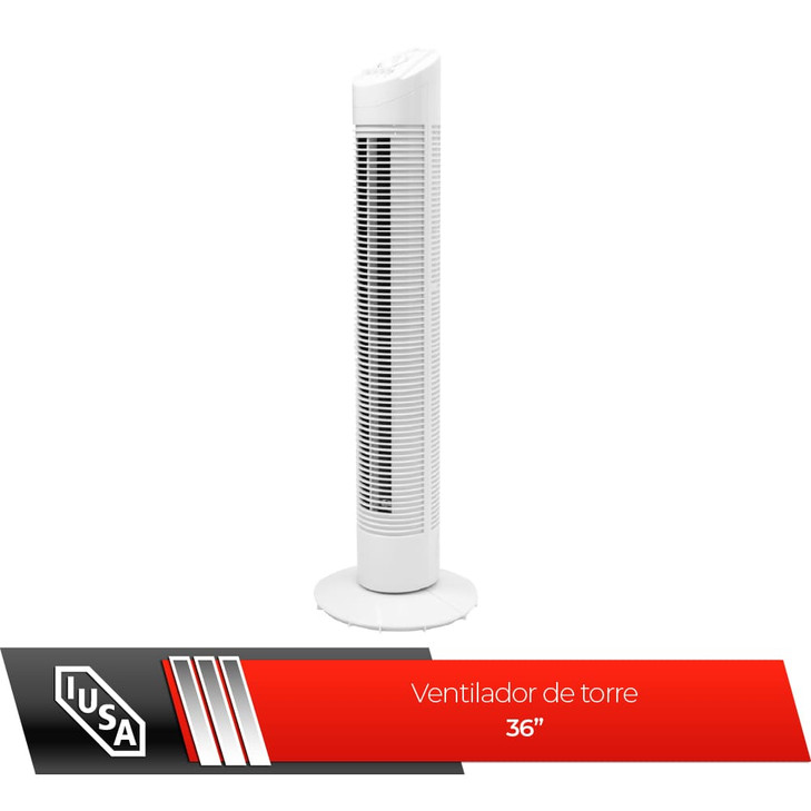 Ventilador de torre iusa 36" 42w 3 velocidades con temporizador