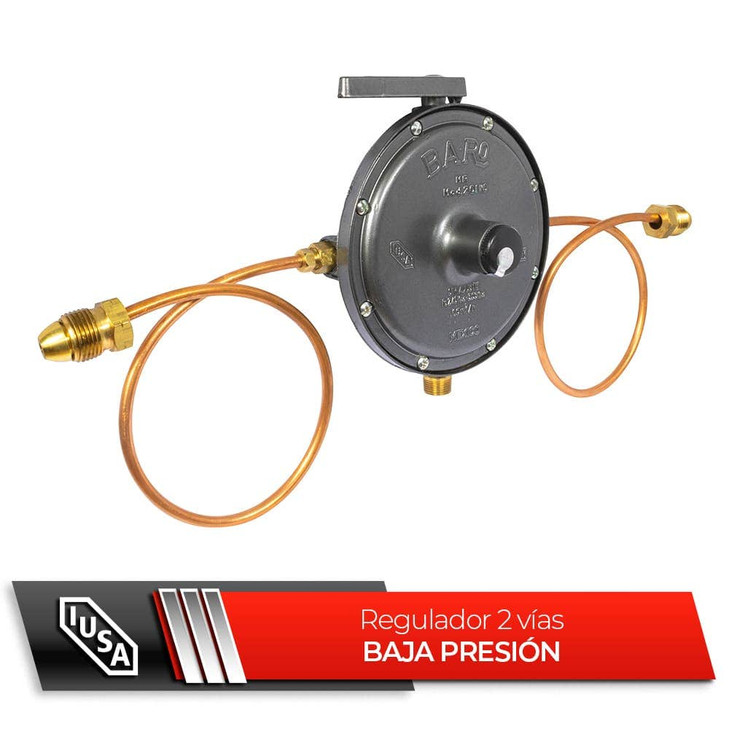 Regulador gas L.P. baja presión para 2 cilindros mod. REG201 PCC1