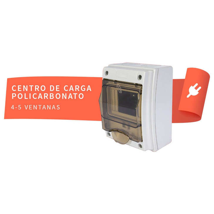 Centro de carga de policarbonato, 4-5 ventanas