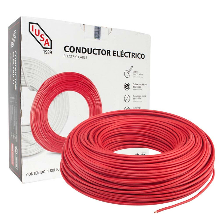 Cable THW-LS/THHW-LS CE RoHS 8 AWG IUSA, en caja color rojo