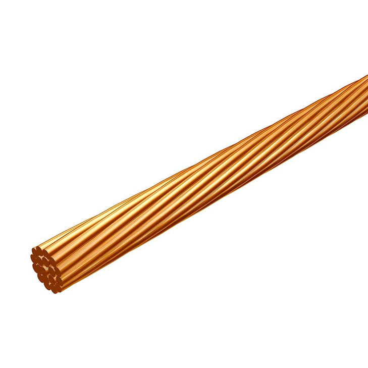 Cable de cobre desnudo semiduro, 12 AWG (19 H)