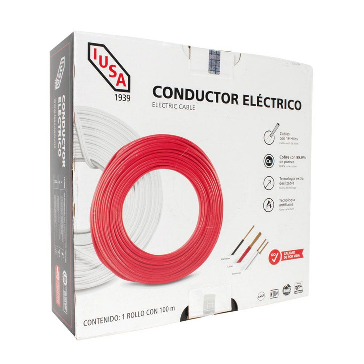 Cordón flexible tipo POT (SPT) IUSA 16 AWG color blanco