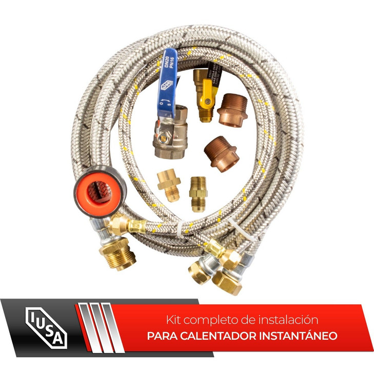 Kit completo de instalación para calentador instantáneo