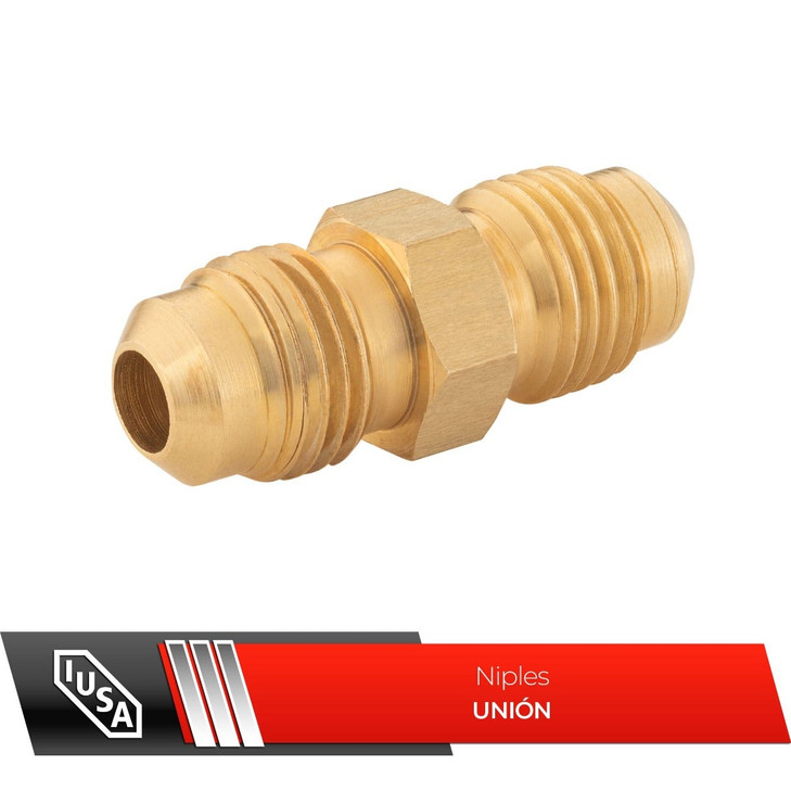 Niple unión 3/8” x 3/8” para gas