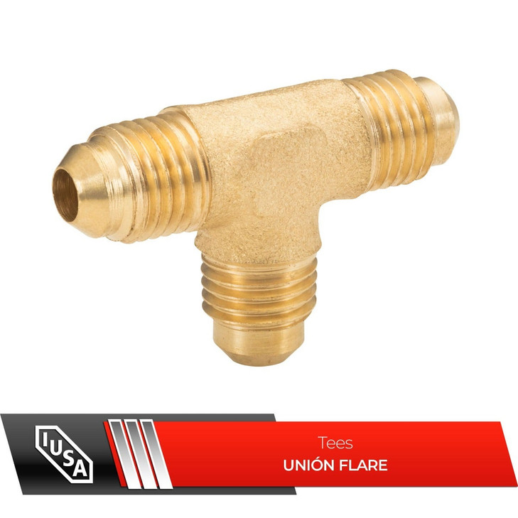 Tee unión flare 3/8” x 3/8” x 3/8”