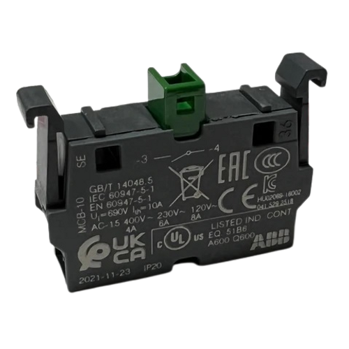 ABB MCB-01G
Contact Block Gold
1NC
2 Across