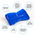 Cushie Pillows 11” x 8” x 6” Microbead Bone Shaped Pillow - Blue