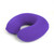 Cushie Pillows Memory Foam Neck Pillow with Removable Cover - Purple