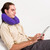 Cushie Pillows Memory Foam Neck Pillow with Removable Cover - Purple