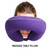 Cushie Pillows Memory Foam Neck Pillow with Removable Cover - Purple