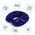Cushie Pillows Memory Foam Neck Pillow with Removable Cover - Navy Blue