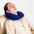Cushie Pillows Memory Foam Neck Pillow with Removable Cover - Navy Blue