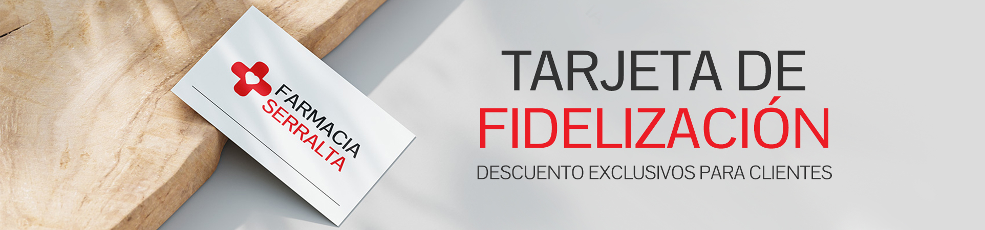 Tarjeta de fidelización en Farmacia Serralta, en Barcelona