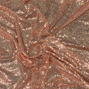 Bling Sequins Net Fabric, Rose Gold