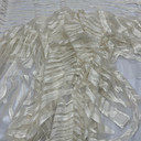 Chantilly Striped Sequin Lace Dress Fabric, Ivory